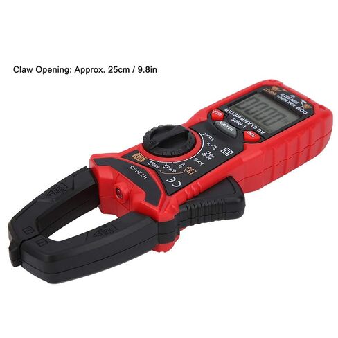 MultiMeter Digital Clamp MultiMeter ، AC DC الجهد تيار مع شاشة LCD ، عقد البيانات ، الإضاءة الخلفية لأداة إصلاح الكهرباء ، قياس تيار التيار المتردد (HT206B) in Kuwait