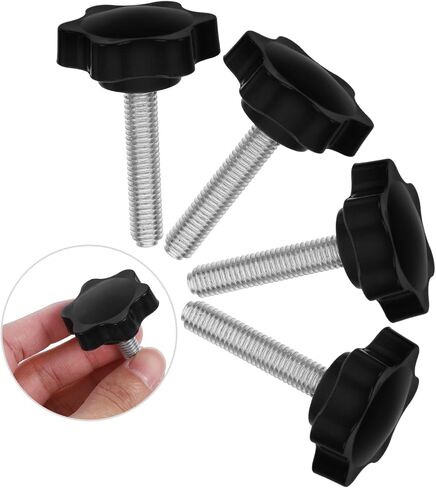 AmoSfun 4sets Track Knobs Kit Kit Freefiance على شكل مقابض ملولبة مع غسالات لتطبيقات المخرطة الصحفية والتطبيقات الخشبية وتصميم مقاومة in Kuwait