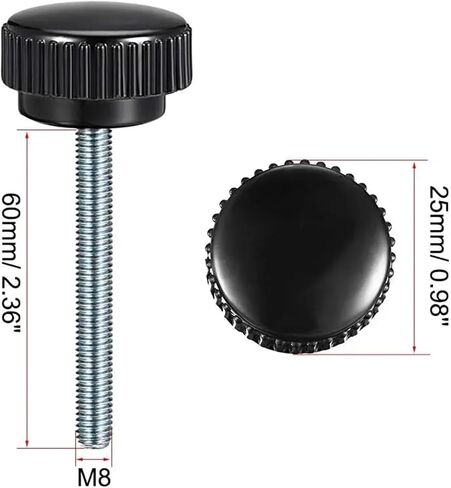 M8 x 60mm ذكور الخيط المبطن مقابض التثبيت المسمار الإبهام على النوع 4 PCS in Saudi Arabia