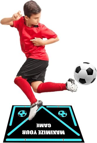 حصيرة تدريب على خطى كرة القدم ، حصيرة تدريب كرة القدم ، حصيرة تدريب على خفة الحركة ، حصيرة تدريب كرة القدم لجميع المستويات ، معدات صامتة غير قابلة للانزلاق لجميع الأعمار لتحسين السرعة in Saudi Arabia