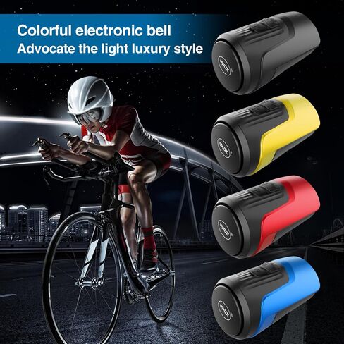 Electric Bike Horn with Control Buttons, Black, Waterproof Design in Saudi Arabia
