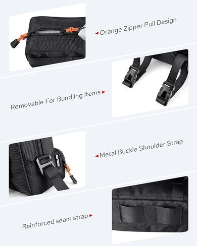 Benlari Motorcycle Handlebar Bag, Upgraded Dirtbike Handlebar Bag, Universal Tool Bag, Bicycle Front Storage Bag, Sissy Bar Bag, Compatible with Cruiser Softail Dyna Sportsters in Kuwait