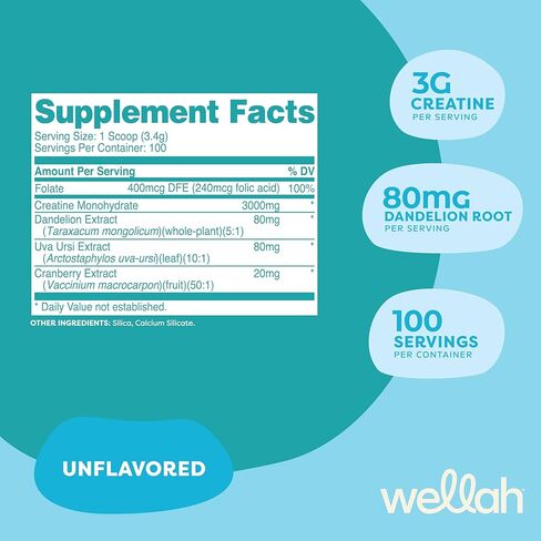 Pump-It-Up Creatine (100 Servings, Blueberry Pomegranate) - Creatine Monohydrate with Dandelion, Uva Ursi, & Cranberry Extract in Kuwait