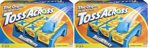 Mattel Games Toss Across Kids Outdoor Game, Bean Bag Throw for Camping & Family Nights, Get 3-in-a-Row for 2 to 4 Players in Kuwait