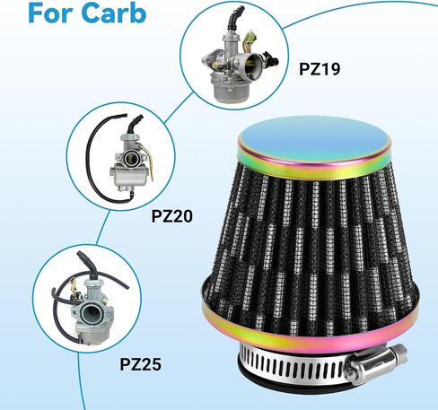 35mm (1-3/8") Motorcycle Air Filter Compatible with Taotao Coolster Baja Apollo RFZ125 XR70 CRF50 125cc 110cc 90cc 70cc 50cc ATV Quad 4 Wheeler Pit Dirt Bike Go Kart Scooter Moped Parts Blue in Kuwait