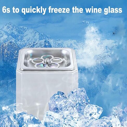 Wzglod Instant Rapid Fast Glass Froster Chiller Cooler with LED Light, 6s Quick Cooling, for Bar, Restaurant, Kitchen in Saudi Arabia
