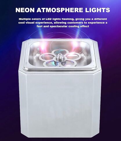 Wzglod Instant Rapid Fast Glass Froster Chiller Cooler with LED Light, 6s Quick Cooling, for Bar, Restaurant, Kitchen in Saudi Arabia