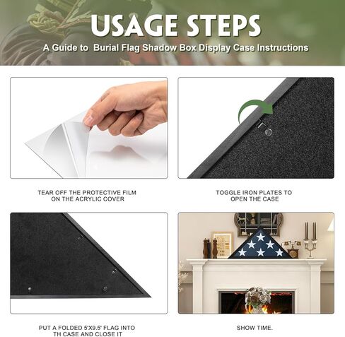علبة العلم لعلم الدفن ، 5 '× 9.5' عرض العلم الجنازة علبة حمراء الخشب التذكاري المظليل الظل للمحاربين القدامى مع مغطاة الاكريليك والجدار مثبتة على الحائط in Kuwait