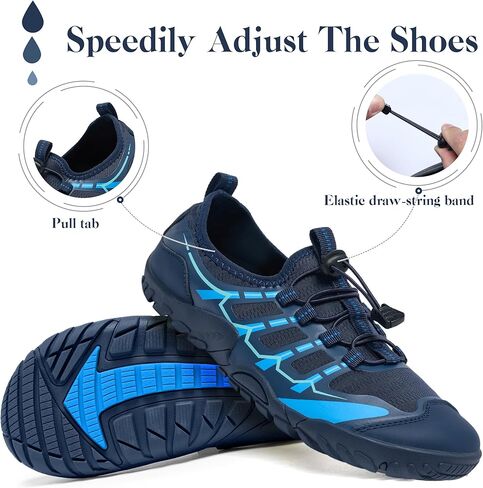 Sobaso Water Shoes Men المشي لمسافات طويلة سريعة جاف أكوا حافي القدمين أحذية الشاطئ لركوب المسبح للتصفح الرياضة اليوغا الغوص الإبحار السفر للبالغين للجنسين in Kuwait