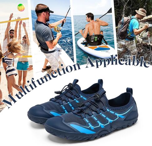 Sobaso Water Shoes Men المشي لمسافات طويلة سريعة جاف أكوا حافي القدمين أحذية الشاطئ لركوب المسبح للتصفح الرياضة اليوغا الغوص الإبحار السفر للبالغين للجنسين in Kuwait