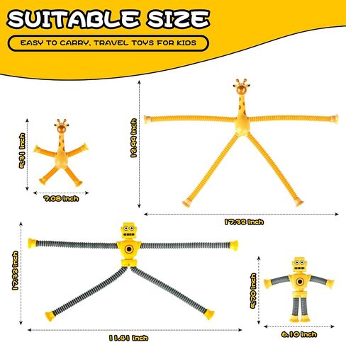 ألعاب الروبوت الحسية السفر 4pcs سلة عيد الفصح هدية للأطفال الصغار طفل سن سنة العمر 3 4 5 6 7 8 9 ، أنشطة الطائرات الشفط التوحد أنبوب تمل ألعاب التوحد تخزين عيد الحب للأطفال in Saudi Arabia