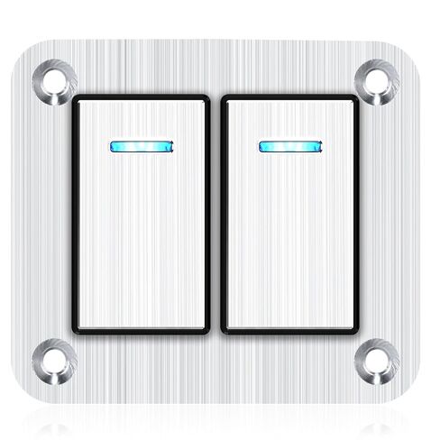 لوحة مفتاح الروك 4 عصابة الألومنيوم مقاومة للماء 12 فولت/24 فولت لوحة تبديل التبديل ، 3 دبوس مفتاح قارب على السيارة ، مسبقًا للسيارات البحرية للسيارات in Kuwait