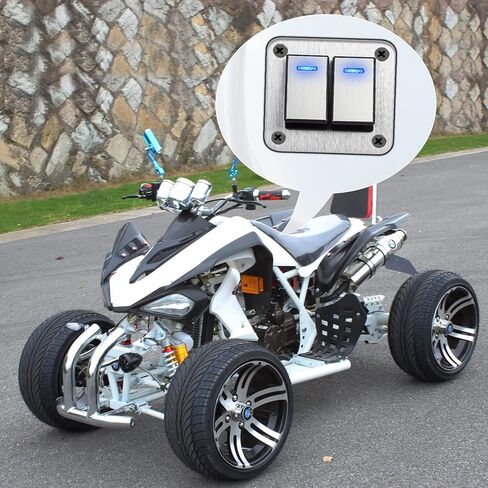 لوحة مفتاح الروك 4 عصابة الألومنيوم مقاومة للماء 12 فولت/24 فولت لوحة تبديل التبديل ، 3 دبوس مفتاح قارب على السيارة ، مسبقًا للسيارات البحرية للسيارات in Kuwait