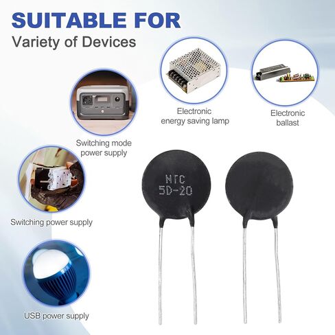 Meccanixity 2 PCS NTC 10D-20 10 أوم MF72 الطاقة المباشرة نوع الحرارة السلبية معامل درجة الحرارة معامل درجة الحرارة in Saudi Arabia