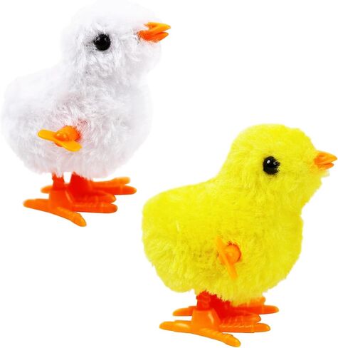 4PCS Chick Plush Wind Up Toys, Novelty Baby Chick Toys - Wind Up Easter for Kids and Toddlers Ages 1-3, Chicken for Easter Basket Stuffers, Party Favors - Animals Plush Clockwork in Saudi Arabia