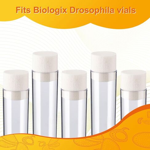 100pcs biologix drosophila slabs ، رغوة عالية الكثافة ، تناسب قوارير ذبابة الوعرة الضيقة biologix ، in Saudi Arabia