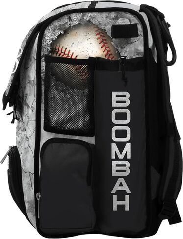 Boombah Mini Superpack Bat Pack - 8" x 12.5" x 18" - Crusher Black/Gray/White in Saudi Arabia