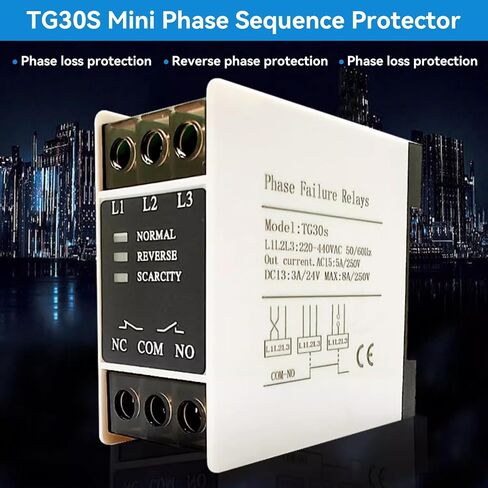 TG30S 220-440V AC واقي تسلسل 3 طور ، MINI 3-phase التسلسل ترحيل الجهد الجهد 3-مرحلة ترحيل الحماية in Saudi Arabia