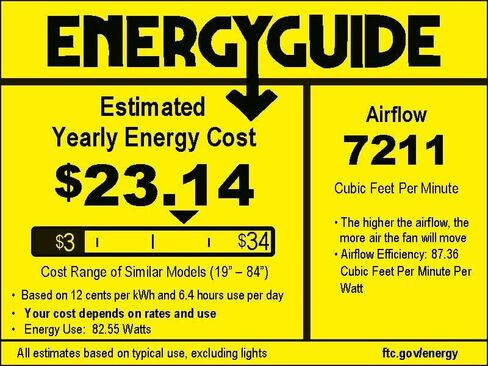 160F-7 Black / 56" Diameter/Black/Downblowing/Curved Blades/Cord & Plug / 120V / .725 Amps in Saudi Arabia