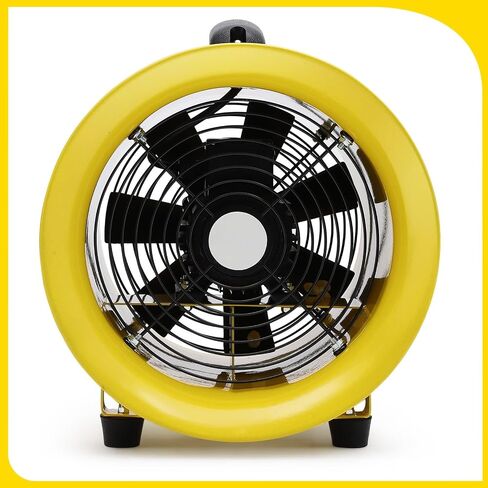 8 Inch Utility Blower Fan, 3300 RPM High-Speed Ventilation Fan with 16.4 FT PVC Duct Hose, CE & IP44 Waterproof Rated, Industrial Portable Air Blower Ventilator for Basements, Tunnels, Factories in Saudi Arabia