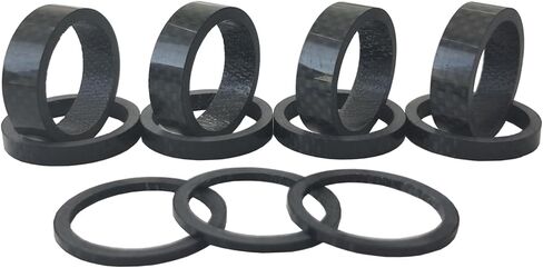 CDHPOWER 11 Pieces Bike Aluminum/Carbon Fiber Headset Spacer Bicycle 1-1/8 Inch 10mm 5mm 2mm in Kuwait