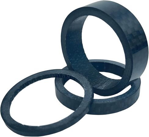 CDHPOWER 11 Pieces Bike Aluminum/Carbon Fiber Headset Spacer Bicycle 1-1/8 Inch 10mm 5mm 2mm in Kuwait