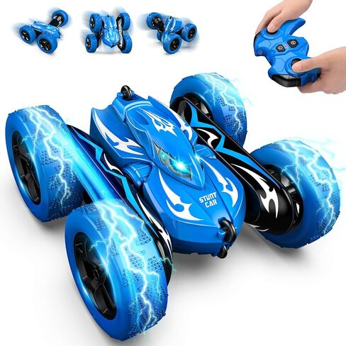 سيارة التحكم عن بُعد ، سيارات RC لـ 4 5 6 7 8 9 10 11 12 سنة صبي مزدوج الجانبين 360 ° Flip 4WD RECHARGELISE RC RACAL CAR BOYS GIFTS عيد ميلاد هدايا تخزين Chritmas للأطفال من العمر 4-12 in Saudi Arabia