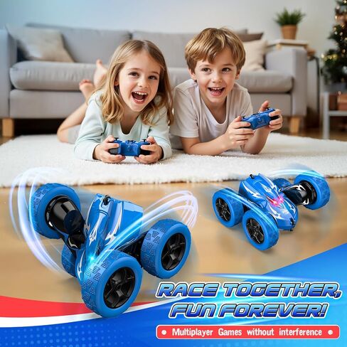 سيارة التحكم عن بُعد ، سيارات RC لـ 4 5 6 7 8 9 10 11 12 سنة صبي مزدوج الجانبين 360 ° Flip 4WD RECHARGELISE RC RACAL CAR BOYS GIFTS عيد ميلاد هدايا تخزين Chritmas للأطفال من العمر 4-12 in Saudi Arabia