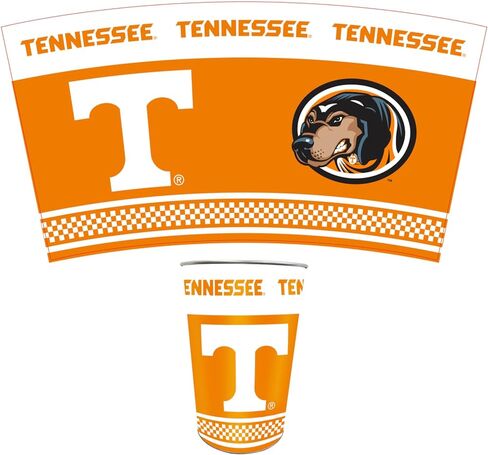 FANMATS University of Tennessee Wastebasket | Orange | 15"x10.5"x10.5" | Primary Logo, Helmet, & Wordmark in Saudi Arabia