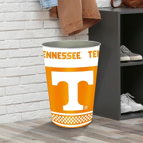 FANMATS University of Tennessee Wastebasket | Orange | 15"x10.5"x10.5" | Primary Logo, Helmet, & Wordmark in Saudi Arabia