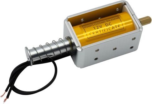 Push Pull Solenoid, DC12V Electric Magnet, 35mm Stroke, Electromagnet with Wired Connection, High Performance Linear Actuator for DIY Projects and Automation（Wiring Connecting） in Kuwait