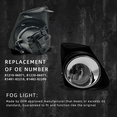 LED Fog Lights Compatible with 2018 2019 2020 Toyota Camry SE & XSE 1 Pair w/Bezel Grill Cover, Switch and Wiring Harness in Saudi Arabia