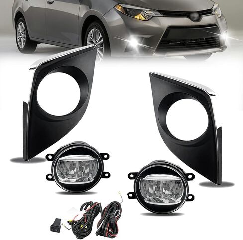 LED Fog Lights Compatible with 2018 2019 2020 Toyota Camry SE & XSE 1 Pair w/Bezel Grill Cover, Switch and Wiring Harness in Saudi Arabia