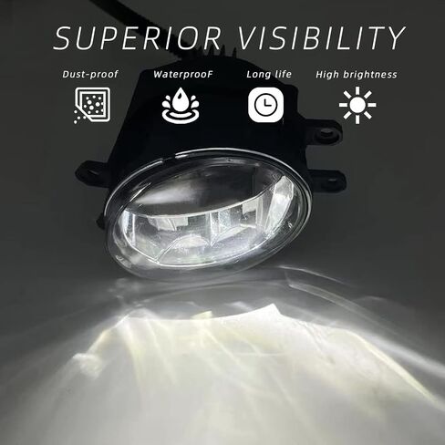 LED Fog Lights Compatible with 2018 2019 2020 Toyota Camry SE & XSE 1 Pair w/Bezel Grill Cover, Switch and Wiring Harness in Saudi Arabia