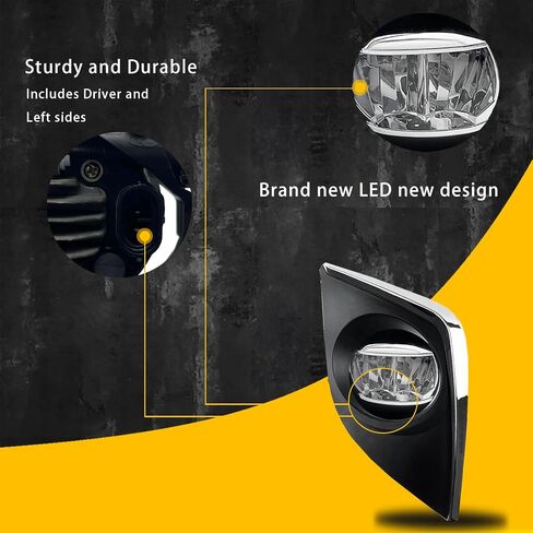 LED Fog Lights Compatible with 2018 2019 2020 Toyota Camry SE & XSE 1 Pair w/Bezel Grill Cover, Switch and Wiring Harness in Saudi Arabia