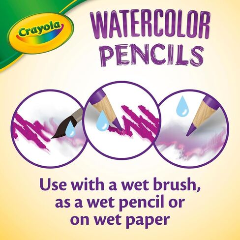 Crayola Watercolor Colored Pencils (24ct), Watercolor Paint Alternative, Watercolor Pencil Set for Kids, Art Supplies, Gift for Kids, 3+ in Saudi Arabia