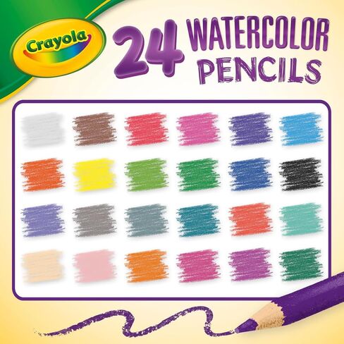 Crayola Watercolor Colored Pencils (24ct), Watercolor Paint Alternative, Watercolor Pencil Set for Kids, Art Supplies, Gift for Kids, 3+ in Saudi Arabia