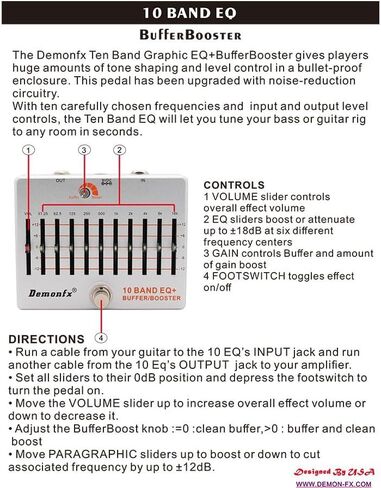 Demon FX 10 Band Eq + Outper أو Boost Adjust Option in Kuwait