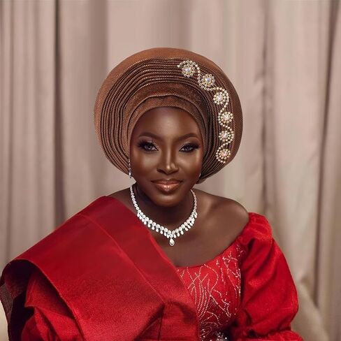 العمائم الإفريقية الرائعة ، والقبعات ، ورؤوس الجيل النيجيري الأنيق لفائف الرأس الأفريقية وروابط رأس الجيل التلقائي in Kuwait