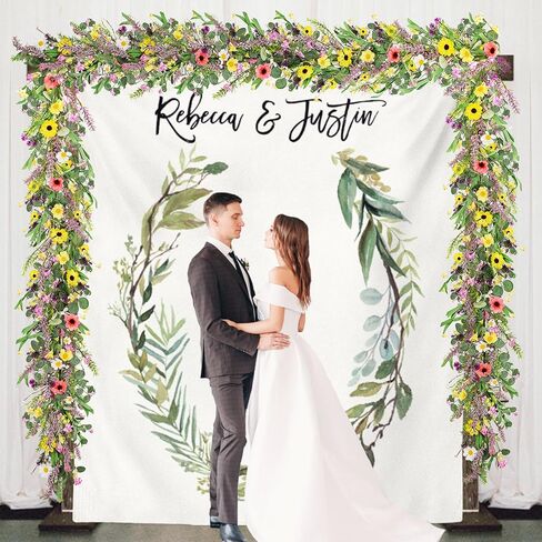 6.5 ft Artificial Wildflower Garland Wisteria Lavender Garland Daisy Lavender Faux Floral Vine Summer Spring Floral Fake Garland All Year Round Home Decor for Indoor Outdoor Home Wedding Arch in Kuwait