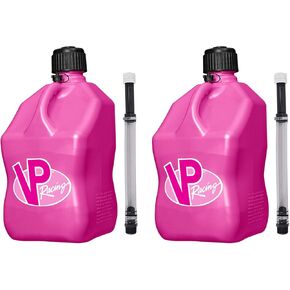 VP Racing 5.5 Gallon Motorsport Utility Container Pink with 14" Deluxe Filler Hoses (2 Pack) in Saudi Arabia