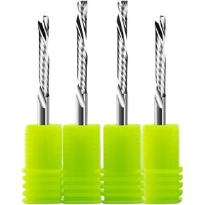 Up & Down Cutter 1 Flute Spiral Carbide Mill Tools Woodwork Tools for Compression Wood End Milling Router Bits (4x32) in Saudi Arabia