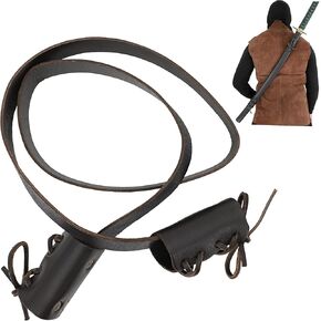 RERHORE REPLICAS ™ الجلود البلادي في العصور الوسطى غمد الظهر للسيوف - حامل سيف قابل للتعديل ودائم in Kuwait