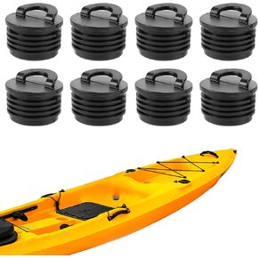 8pcs Kayak Scupper Plug Kit ، Universal Frugle Rubber Push-in Rib Drain Dists Livewell مع مقبض مقوى للجلوس على قوارب القوارب القوارب والقوارب (أسود) in Kuwait
