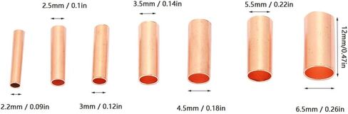 Copper Connecting Tube, 250 Pcs Red Copper Connecting Tube, GT1-6mm Intermediate Wire Joint Tube Connector, for Connecting Electric Cable in Saudi Arabia