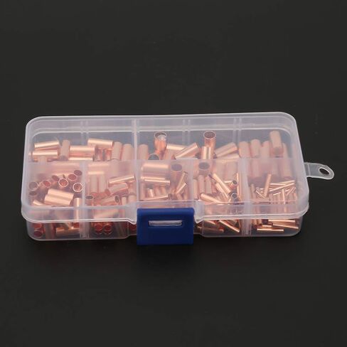 Copper Connecting Tube, 250 Pcs Red Copper Connecting Tube, GT1-6mm Intermediate Wire Joint Tube Connector, for Connecting Electric Cable in Saudi Arabia