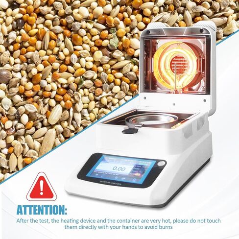 Moisture Analyzer with 120g-0.001g Precision Fast Heating & Drying (40-160°C) Ideal for Quick Moisture Testing in Food, Plants, and Building Materials in Kuwait