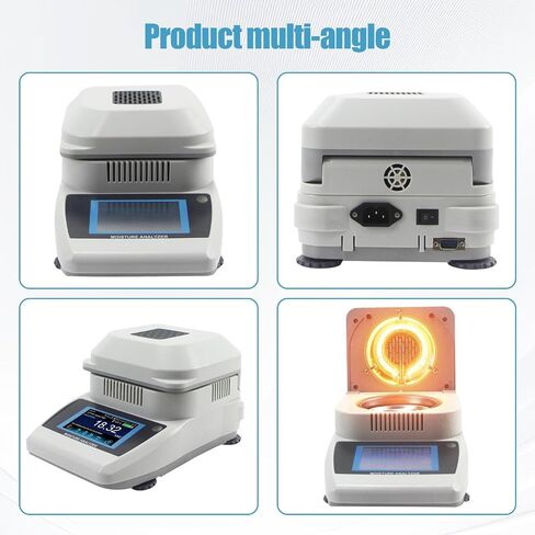 Moisture Analyzer with 120g-0.001g Precision Fast Heating & Drying (40-160°C) Ideal for Quick Moisture Testing in Food, Plants, and Building Materials in Saudi Arabia