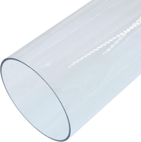 Piutouyar Round Clear Rigid Tubing Pipe,3 Inch (76 mm) ID x 3.15 Inch (80 mm) OD x 12 Inch (305 mm) Length Rigid Tubing Plastic Polycarbonate Tube in Saudi Arabia