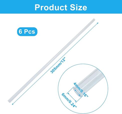 Piutouyar Round Clear Rigid Tubing Pipe,3 Inch (76 mm) ID x 3.15 Inch (80 mm) OD x 12 Inch (305 mm) Length Rigid Tubing Plastic Polycarbonate Tube in Saudi Arabia